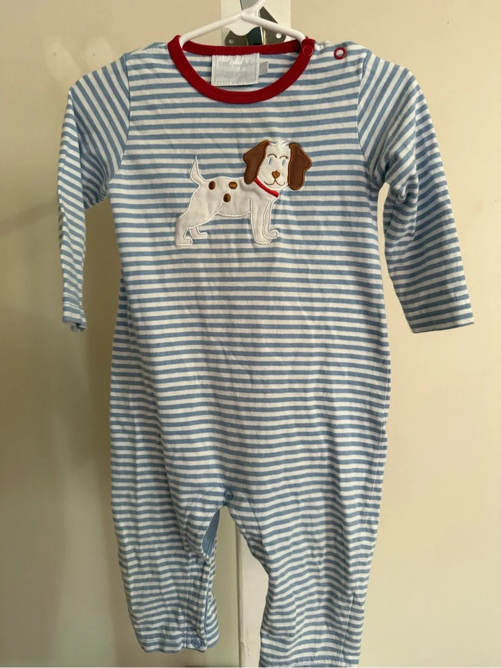 Little English Dog Appliqué Romper